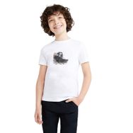 Qivi İllüstrasyon Baskılı Beyaz Unisex Çocuk T-shirt