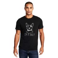 Qivi I'm A Bully Baskılı Siyah Erkek Örme T-shirt