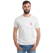 Qivi İmza Baskılı Beyaz Erkek T-shirt