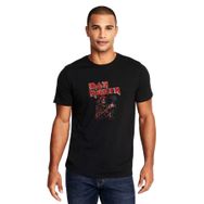 Qivi Iron Maiden Ed Force One Canavar Yolda Baskılı Siyah Erkek Örme T-shirt
