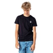 Qivi İskelet Gösteren Orta Parmak Baskılı Siyah Unisex Çocuk T-shirt