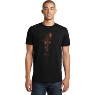 Qivi Juggernaut Mask Dota 2 Baskılı Siyah Erkek Örme T-shirt