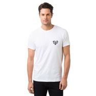 Qivi Kalp Baskılı Beyaz Erkek T-shirt