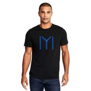 Qivi Kayı Boyu İyi Baskılı Siyah Erkek Örme T-shirt