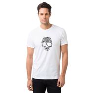 Qivi Kuru Kafa Baskılı Beyaz Erkek T-shirt