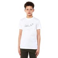 Qivi La Linea Trt Cizgi Adam Music Baskılı Beyaz Unisex Çocuk T-shirt