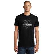 Qivi La Tahzen Üzülme Baskılı Siyah Erkek Örme T-shirt
