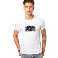 Qivi Led Zeppelin Baskılı Beyaz Erkek T-shirt