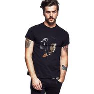 Qivi Leon Profesional Baskılı Siyah Erkek Örme T-shirt