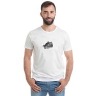 Qivi Leopar Baskılı Beyaz Erkek T-shirt