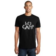 Qivi Lets Go Camp Baskılı Siyah Erkek Örme T-shirt
