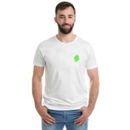 Qivi Logosu Blosh Baskılı Beyaz Erkek T-shirt