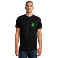 Qivi Logosu Blosh Baskılı Siyah Erkek Örme T-shirt