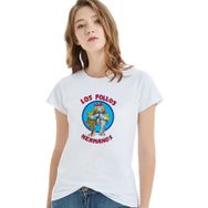 Qivi Los Pollos Hermanos Bad Jesse Baskılı Beyaz Kadın Örme T-shirt