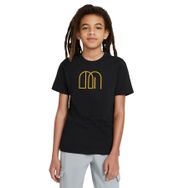 Qivi Mamamoo Logo Baskılı Siyah Unisex Çocuk T-shirt
