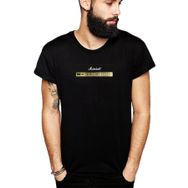 Qivi Marshall Joe Satriani Müzik Baskılı Siyah Erkek Örme T-shirt