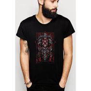 Qivi Metallica Denmark Post Rock Metal Müzik Baskılı Siyah Erkek Örme T-shirt