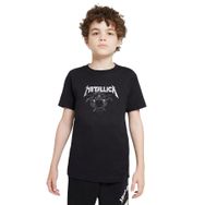 Qivi Metallica Logo Yıldız Baskılı Unisex Çocuk Siyah T-shirt