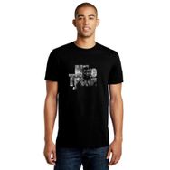 Qivi Mike Tyson Boks Baskılı Siyah Erkek Örme T-shirt