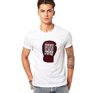 Qivi Mike Tyson Everybody Has a Plan Baskılı Beyaz Erkek T-shirt