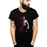 Qivi Mike Tyson Punch Boks Baskılı Siyah Erkek Örme T-shirt