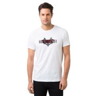 Qivi Mindhunter Yarasa Baskılı Beyaz Erkek T-shirt
