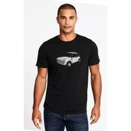 Qivi Mini White Baskılı Siyah Erkek Örme T-shirt
