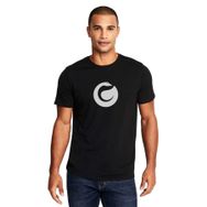 Qivi Minimalist Logo Siyah Erkek Örme T-shirt