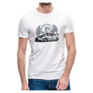 Qivi Mitsubishi Evo Baskılı Beyaz Erkek T-shirt