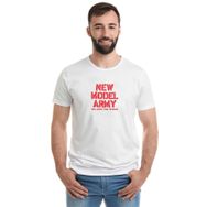 Qivi Model Army We Love the World Baskılı Beyaz Erkek T-shirt