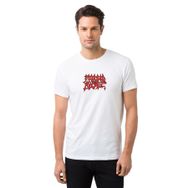 Qivi Morbid Angel Logo Baskılı Beyaz Erkek T-shirt