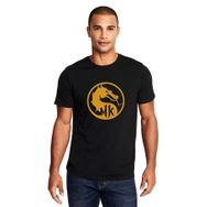 Qivi Mortal Kombat Baskılı Siyah Erkek Örme T-shirt