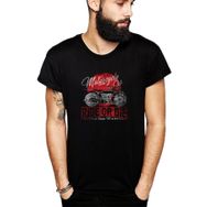Qivi Motorsiklet Club Ride Or Die Baskılı Siyah Erkek Örme T-shirt
