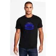 Qivi Mustang Baskılı Siyah Erkek Örme T-shirt