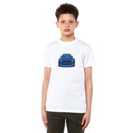 Qivi Mustang Baskılı Unisex Çocuk Beyaz T-shirt
