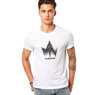 Qivi Myname Baskılı Beyaz Erkek T-shirt