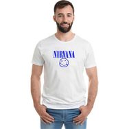 Qivi Nirvana Baskılı Beyaz Erkek T-shirt
