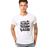 Qivi Nissan Skyline R34 Gtr Toyota Supra Baskılı Beyaz Erkek Örme T-shirt
