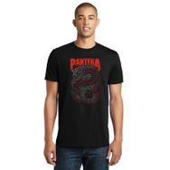 Qivi Pantera Snake Baskılı Siyah Erkek Örme T-shirt