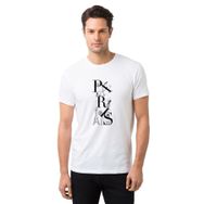 Qivi Paris Eiffel Tower Baskılı Beyaz Erkek T-shirt