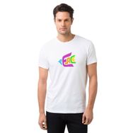 Qivi Peace Colours Mix Baskılı Beyaz Erkek T-shirt