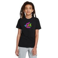 Qivi Peace Colours Mix Baskılı Siyah Unisex Çocuk T-shirt