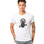 Qivi Peace Hand Baskılı Beyaz Erkek T-shirt