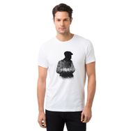 Qivi Peaky Blinders Tommy Shelby Gölge Baskılı Beyaz Erkek T-shirt