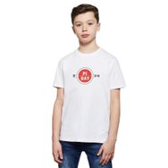 Qivi Pi Day Red Logok Baskılı Unisex Çocuk Beyaz T-shirt