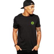 Qivi Pi Green Logo Baskılı Siyah Erkek Örme T-shirt