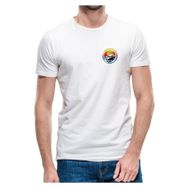 Qivi Plaj Classic Transit Göğüs Baskılı Beyaz Erkek T-shirt
