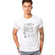 Qivi Pubg Envanter Baskılı Beyaz Erkek T-shirt