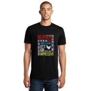 Qivi Pubg Karışık Baskılı Siyah Erkek Örme T-shirt