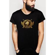 Qivi Pubg King Baskılı Siyah Erkek Örme T-shirt